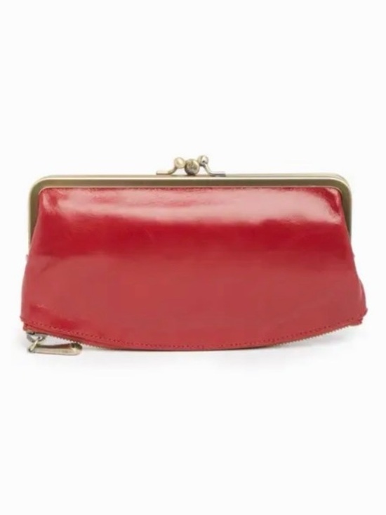 HOBO Handbags - HOBO Millie Smooth Leather Wallet Garnet With Gold Hardware